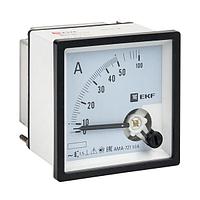 Амперметр AMA-721 аналоговый на панель (72x72) квадратный вырез 50А прямое подкл, EKF