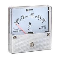 Амперметр AMA-801 аналоговый на панель (80x80) круглый вырез 1000А трансф, подкл, EKF