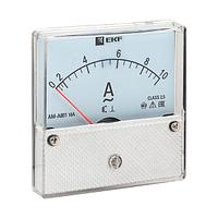 Амперметр AMA-801 аналоговый на панель (80x80) круглый вырез 10А прямое подключение EKF