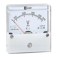 Вольтметр VMA-801 аналоговый на панель (80x80) круглый вырез 500В прямое подкл, EKF PROxima