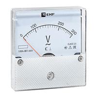 Вольтметр VMA-801 аналоговый на панель (80x80) круглый вырез 300В прямое подкл, EKF PROxima