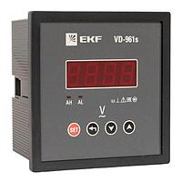 Вольтметр VD-961s цифровой на панель 96x96 (квадратный вырез) однофазный в коротком корпусе EKF PROxima