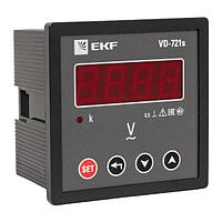 Вольтметр VD-721s цифровой на панель 72x72 (квадратный вырез) однофазный в коротком корпусе EKF PROxima