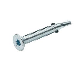 Саморез с крыльчаткой (флюгель) 4.8х45 мм, цинк, сверло, T25 (200 шт в карт. уп.) STARFIX