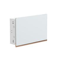 Корпус ArtShell Elegance встраиваемый силовой 22 модуля, белая дверь из закаленного стекла EKF