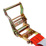 Ремень крепления груза с крюками, 0,038х6м, с храповым механизмом - 62-5-115, фото 3