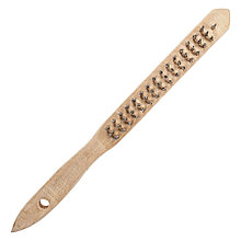 Щетка проволочная стальная, деревянная рукоятка, 3 ряда, толщина проволоки 0,33 мм, 270мм - 11-1-003