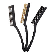 Набор щеток для зачистки поверх, нерж. сталь, латун. сталь, полипропилен, 215мм, 3шт., (уп.) - 11-2-023