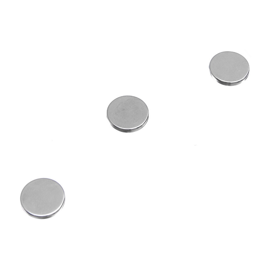 Неодимовые магниты бытовые, сцепление 3,5кг, сталь  N42 (NdFeb), 18мм х 3мм, 3 шт., (уп.) - 48-0-001