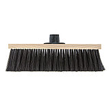 Щетка тротуарная деревянная 275х45мм, 5-ти рядная, пластиковая тулейка с резьбой, без черенка - 60-0-031, фото 2