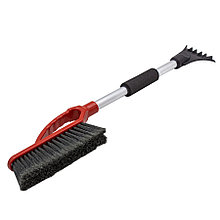 Щетка для уборки снега со скребком, мягкой накладкой, 75см - 60-6-053