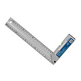 Угольник алюминиевый литой с уровнем, 1 акриловый глазок, двусторонняя разметка в см, 250мм - 15-3-025, фото 3