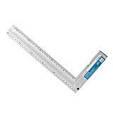 Угольник алюминиевый литой с уровнем, 1 акриловый глазок, двусторонняя разметка в см, 300мм - 15-3-030, фото 3