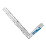 Угольник алюминиевый литой с уровнем, 1 акриловый глазок, двусторонняя разметка в см, 350мм - 15-3-035, фото 3