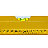 Уровень алюминиевый Yellow, коробчатый корпус, 3 акриловых глазка, линейка, 400мм - 17-0-004, фото 4