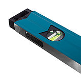 Уровень алюминиевый фрезер. грань, 2 глазка+1 зерк. глазок, магн. лента, 800мм, толщ.1,1мм  - 17-0-108, фото 2