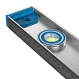 Уровень алюминиевый скелетный, 2 глазка+1 поворотный на 360, магн. лента, линейка, 1200мм - 17-1-212, фото 3