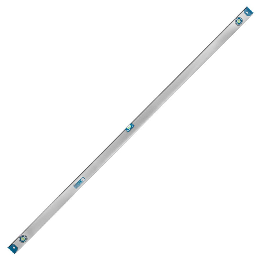 Уровень алюминиевый скелетный, 2 глазка+1 поворотный на 360, магн. лента, линейка, 2000мм - 17-1-220