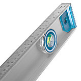 Уровень алюминиевый скелетный, 2 глазка+1 поворотный на 360, магн. лента, линейка, 2000мм - 17-1-220, фото 3