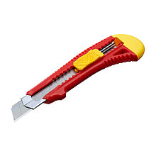 Резак с выдвижным лезвием 18 мм, HCS, металл. направляющая, сдвижной фиксатор - 19-0-004