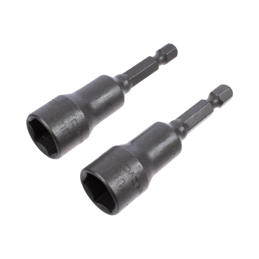 Головка торцевая магнитная 13 х 65 мм, хвостовик 1/4 Е, CrV, 2 шт., (уп.) - 33-3-835