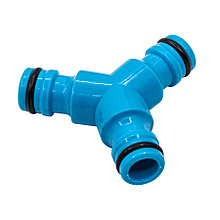 Тройник для разветвления штуцерный, для шланга пластиковый  - 64-2-012