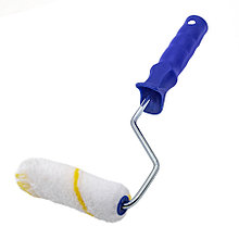 Мини-валик малярный с рукояткой Гирпан, ось 6мм,  D15мм, 100мм - 06-1-326