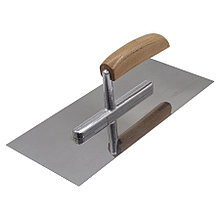 Гладилка прямая нержавеющая сталь, рукоятка из бука, 270х125мм - 27-0-000