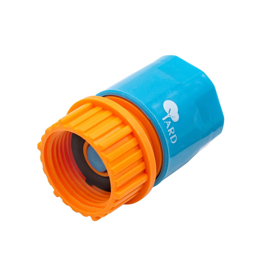 Соединитель быстросъемный, с аквастопом,  для шланга,  пластиковый, внутренняя резьба, 3/4  - 64-2-022