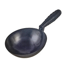 Ковш стальной, порошк. покраска, круглое дно, с крюком, пластиковая ручка, 160мм - 28-2-316