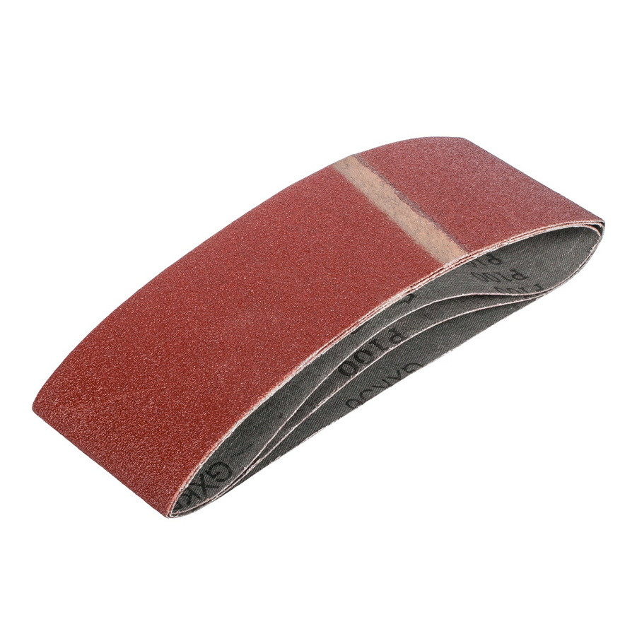 Лента абразивная на тканевой основе, оксид алюминия,  Р100, 75х457мм 3шт., (уп.) - 31-9-203