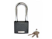 Замок навесной чугун, 3 ключа, цил.мех-м, автомат, лич. латунь, 38х95х17мм, удлин.дужка 6мм - 70-0-939