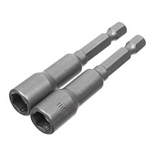 Головка торцевая магнитная 8 х 65 мм, хвостовик 1/4 Е, CrV, 2 шт., (уп.) - 33-3-837