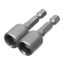 Головка торцевая магнитная 10 х 45 мм, хвостовик 1/4 Е, CrV, 2 шт., (уп.) - 33-3-838