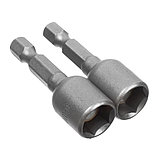 Головка торцевая магнитная 10 х 45 мм, хвостовик 1/4 Е, CrV, 2 шт., (уп.) - 33-3-838, фото 4