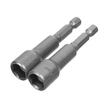 Головка торцевая магнитная 10 х 65 мм, хвостовик 1/4 Е, CrV, 2 шт., (уп.) - 33-3-839