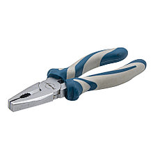 Плоскогубцы комбинированные PREMIUM, 180 мм, CR-V, двухкомпонентные рукоятки - 34-4-002
