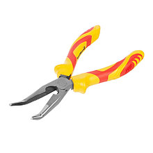 Тонкогубцы изогнутые FINE, 160 мм, HCS, двухкомпонентные рукоятки - 34-5-416