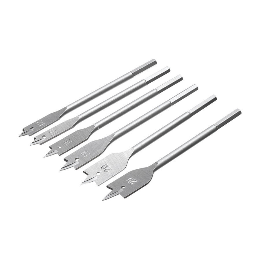 Набор сверл по дереву, перовых 10-25 мм, HCS, 6 предметов, (уп.) - 35-1-108