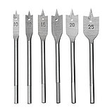 Набор сверл по дереву, перовых 10-25 мм, HCS, 6 предметов, (уп.) - 35-1-108, фото 2