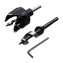 Набор для врезки замков коронка 55 мм, адаптер, сверло винтовое 22 мм,, 3 предмета, (уп.) - 35-2-070