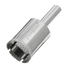 Коронка алмазная  по стеклу и керамограниту, 22 х 55 мм, цилиндрический хвостовик  - 35-4-222