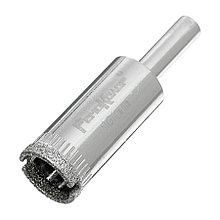 Коронка алмазная  по стеклу и керамограниту, 16 х 55 мм, цилиндрический хвостовик  - 35-4-216