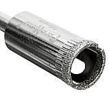 Коронка алмазная  по стеклу и керамограниту, 16 х 55 мм, цилиндрический хвостовик  - 35-4-216, фото 4