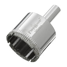 Коронка алмазная  по стеклу и керамограниту, 35 х 55 мм, цилиндрический хвостовик  - 35-4-235