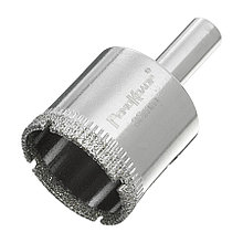 Коронка алмазная  по стеклу и керамограниту, 32 х 55 мм, цилиндрический хвостовик  - 35-4-232