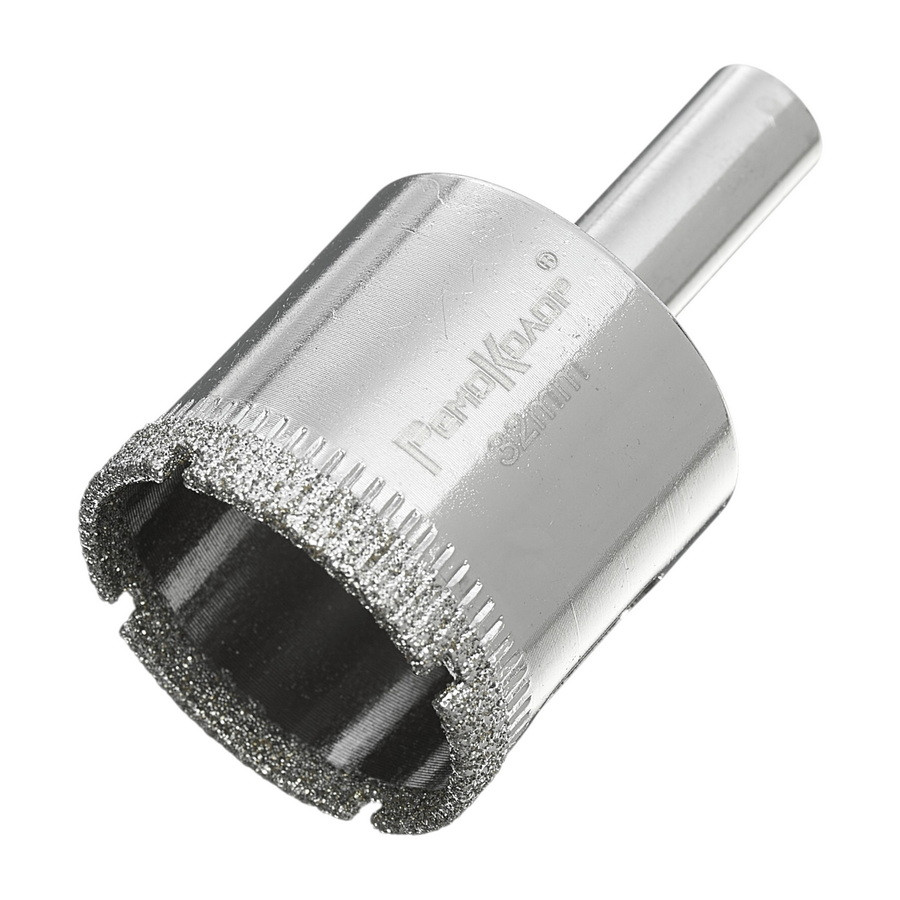 Коронка алмазная  по стеклу и керамограниту, 30 х 55 мм, цилиндрический хвостовик  - 35-4-230