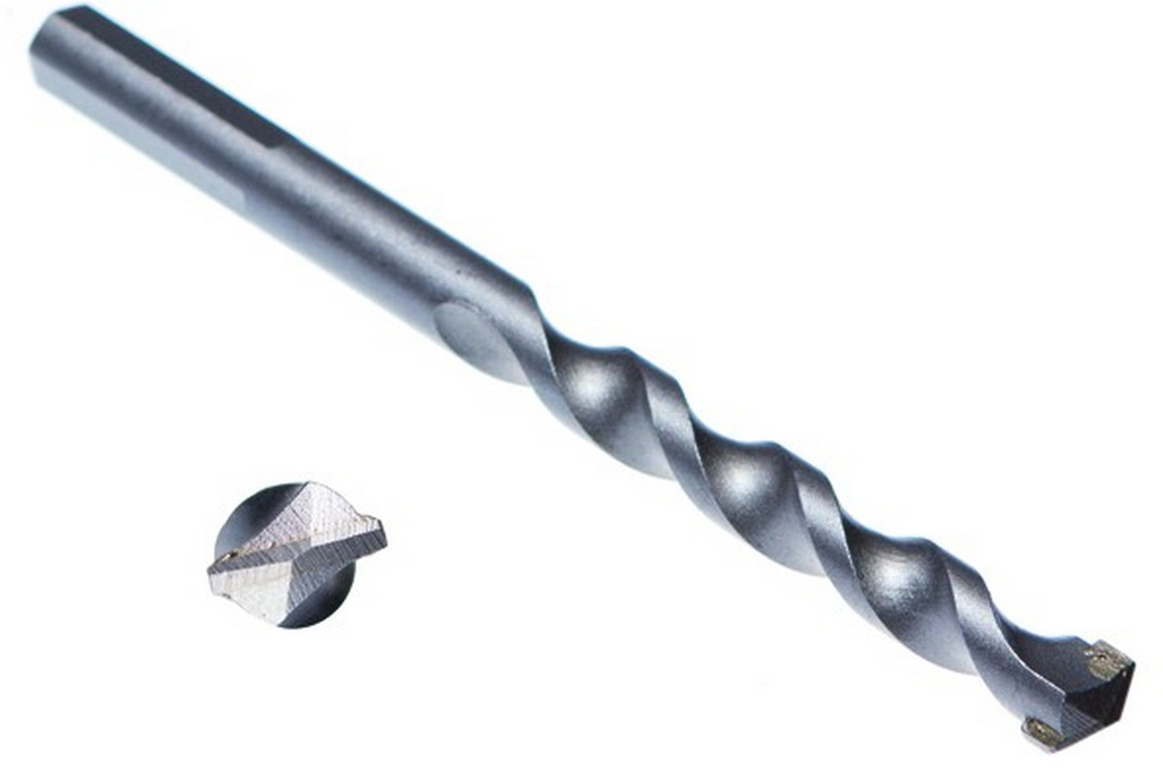 Сверло по бетону 10 х 120 мм, две режущие кромки, 3-гранный хвостовикк - 36-7-100