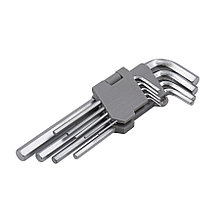 Ключи имбусовые HEX, удлиненные, сатин, 1,5; 2,0; 2,5; 3,0; 4,0; 5,0; 6,0; 8,0; 10мм - 43-2-109