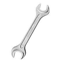 Ключ рожковый, 17 х 19 мм, HCS, хромированный - 43-3-717